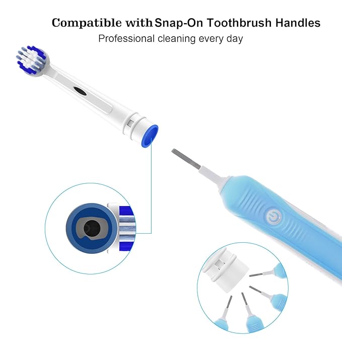 Replacement Toothbrush Heads Compatible with Oral B Braun, 4 Pack Electric Toothbrush Heads Brush Heads Refill for Oral-B 7000/Pro 1000/9600/ 500/3000/8000