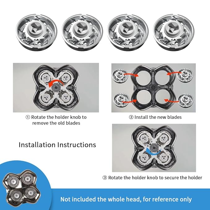Shaver Replacement blades,Electric Razor Replacement head,4-Pack