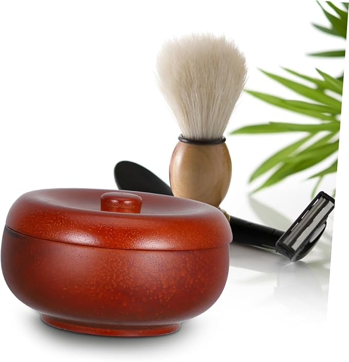 PRETYZOOM Men Shaving Soap Bowl Cup Skin Friendly Cream Holder for Outstanding Grooming Experience Facial Cleansing Tool for Men Shaving Routine Includes Lid