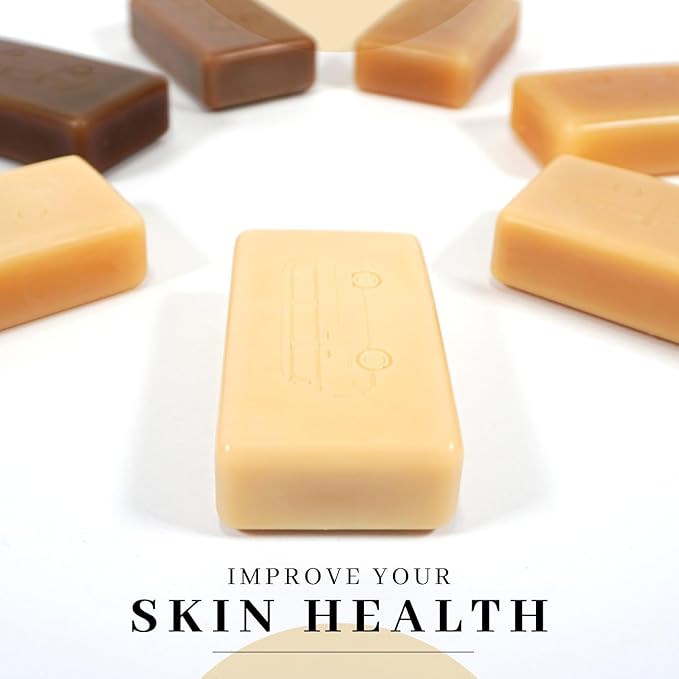 VanMan Beef Tallow and Honey Bar Soap – Pure Grass-Fed Beef Tallow for Skin with Raw Honey & Distilled Water, Unscented Soap, Hydrating & Nourishing, Clean Ingredients, 3.8oz - 1 Pack