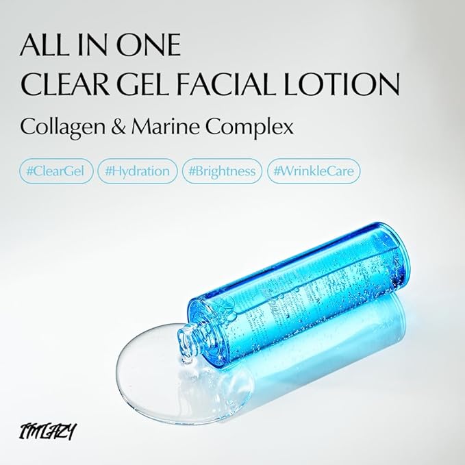 I'M LAZY All-in-One Clear Gel Moisturizer – Fast Absorbing Hydration with Hyaluronic Acid & Marine Complex | Non-Sticky All-in-One Face Gel for Men & Women (5.07 fl oz)