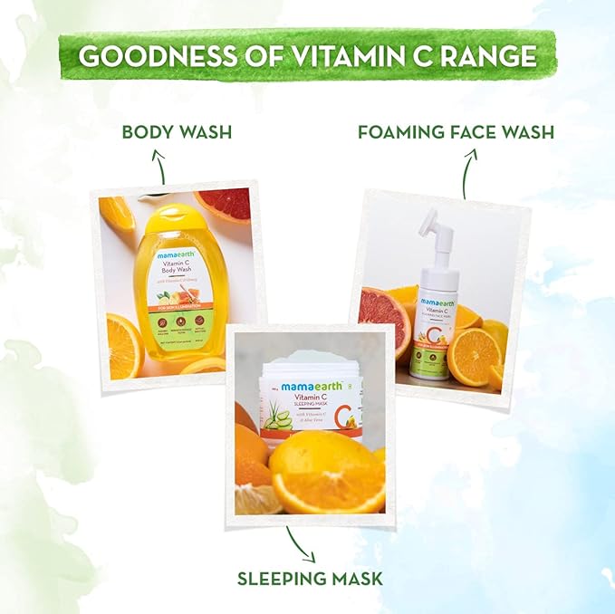 Mamaearth Vitamin C Ultra Light Gel Oil-Free Moisturizer | Long Lasting Hydration with Aloe Vera Water | Reduces Sun Damage & Dryness | for Face & Body | 6.76 Fl Oz (200ml)