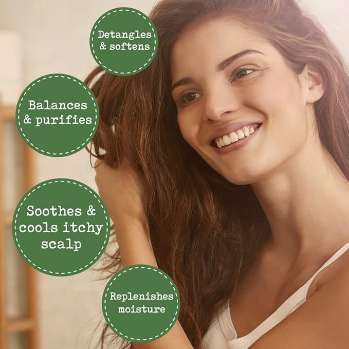 Leave In Conditioner Spray – Tea Tree Scalp Treatment (2 Pack) – Anti-Dandruff, Dry & Itchy Scalp Relief, Hydrating Formula for Psoriasis Care – Detangles & Nourishes Hair