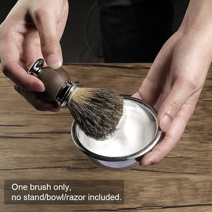 Men's Luxury Shaving Brush - GRUTTI Shave Brush for Wet Shave Using Shaving Cream & Soap，Professional, Fast - Lathering, No - Shedding, Synthetic Bristles - for Men Gift