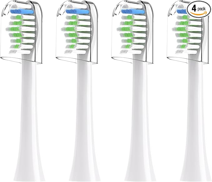 Replacement Toothbrush Heads for COSLUS DY-108Pro Electric Toothbrush,Sonic Electric Toothbrush with Covers(White)