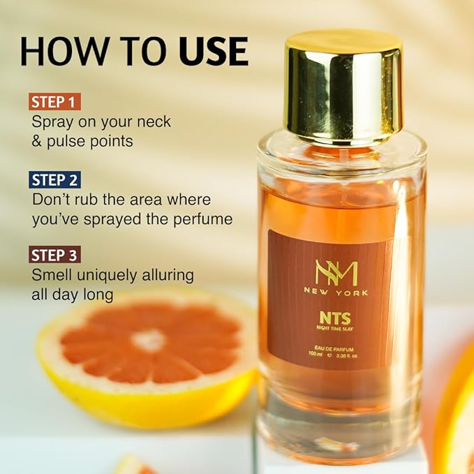 NOURISH MANTRA NM New York Night Time Slay Luxury Perfume For Men | Premium Long Lasting Fragrance Spray | With Aromatic Blend of Herbal & Woody Notes | Perfume For Men | 100 ml