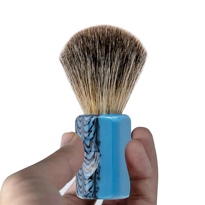 Grandslam Shaving Brush with Synthetic Hair, Cruelty-Free Shaving Cream Brush for Men, 100% Solid Resin Handle, Gently Exfoliates The Skin, 24mm Knot