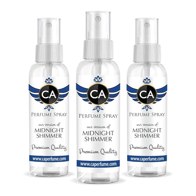 CA Perfume Eco Refill Impression of Midnight Shimmer For Women EDP Perfume Concentrated Long Lasting Eau de Parfum Spray Refillable Atomizer Bottle 2 Fl Oz/60ml-X3