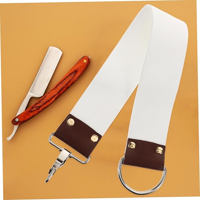 Dual Layer Canvas Razor Strop for Straight Razor Sharpening Professional Barber Shaving Belt for Home Barbershop Use Enhances and Comfort