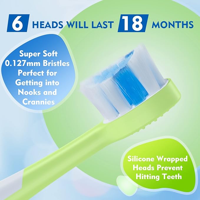 Kids Electric Toothbrushes Sonic Rechargeable Tooth Brush Gifts for Boys and Girls Smart Timer Power Toothbrush - Blue 3 4 5 6 7 8 9 10 11 12 (Blue)