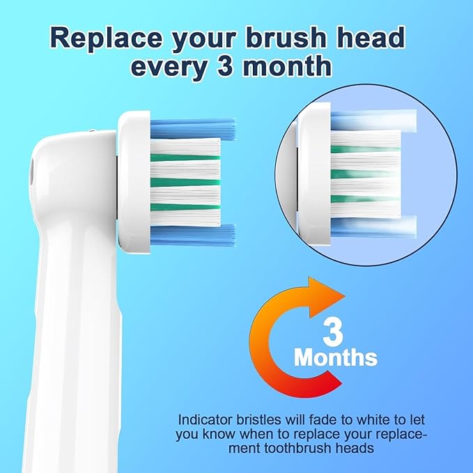 Replacement Toothbrush Heads Compatible with Oral B Braun,8 Pack Professional Electric Brush Heads for Oral B Replacement Heads Refill Pro 500/1000/1500/3000/3757/5000/7000/7500/8000
