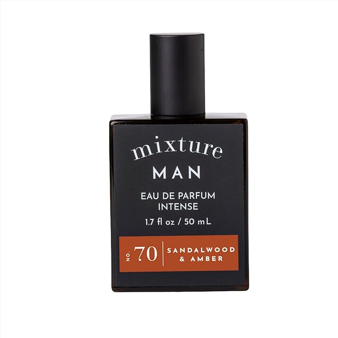 Mixture Man No. 70 Sandalwood & Amber Eau de Parfum Intense – Sophisticated Men’s Cologne with Warm Amber & Spice, 1.7oz