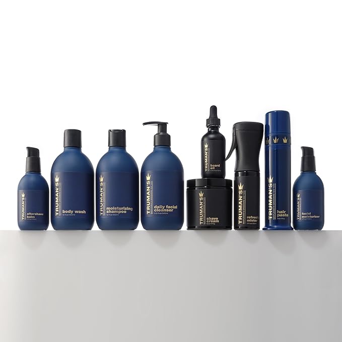 Truman's Gentlemen's Groomers - Men's Daily Facial Cleanser - Peppermint & Eucalyptus Oils, Hydrating Face Wash - Removes Sweat & Dirt