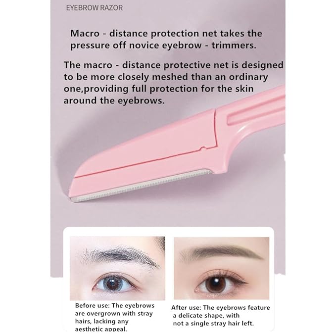 Dermaplane Razor for Women Face - 15pcs Facial Hair Remover & Eyebrow Razor | Painless Face Razors for Women with Travel Case | Gentle Exfoliation & Peach Fuzz Removal Tool
