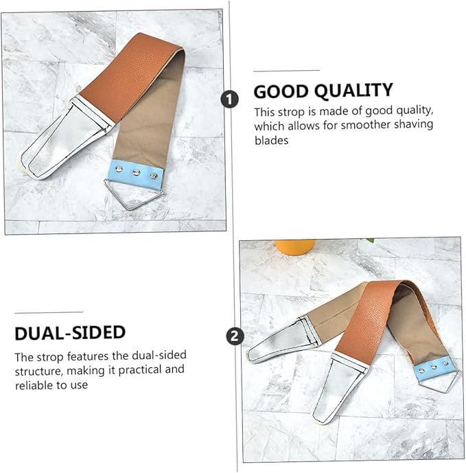 VALICLUD 2pcs Double-sided Strop for Manual Shavers Sharpening Tool for Home and Barber Use Random Essential Grooming Accessory