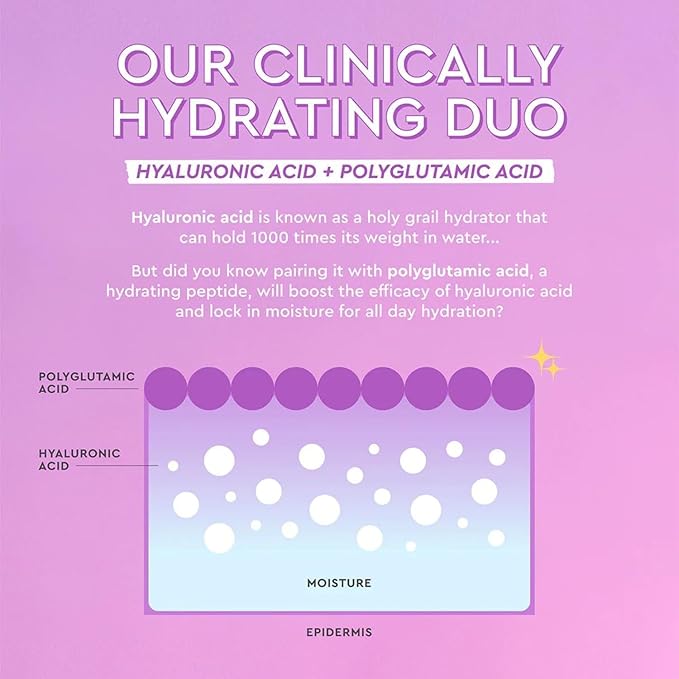 Glow Recipe Plum Plump Hyaluronic Acid Face Cream Moisturizer, Korean Moisturizer for Dry Skin, Plumping + Firming Hydration, Polyglutamic Acid + Peptides, Refillable (50ml)