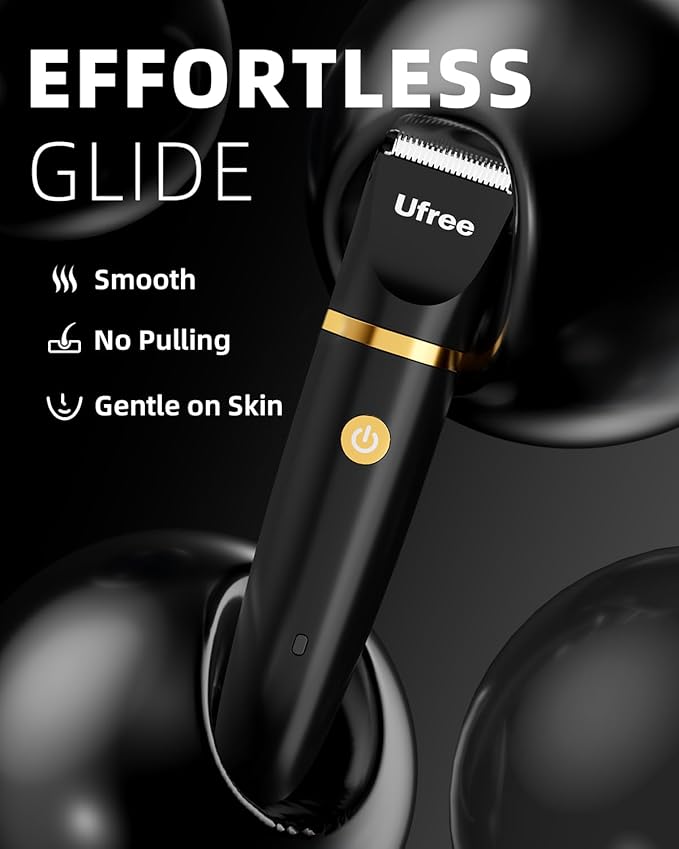 Ufree Body Hair Trimmer for Women, Manscape Pubic Hair Trimmer, 3 in 1 Body Grooming Kit for Lady, Waterproof Body Electric Shaver Razor, Grooming for Face and Body, Gifts for Women, Black