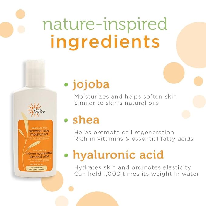 EARTH SCIENCE - Fragrance-Free Almond-Aloe Moisturizer (5 fl. oz.)
