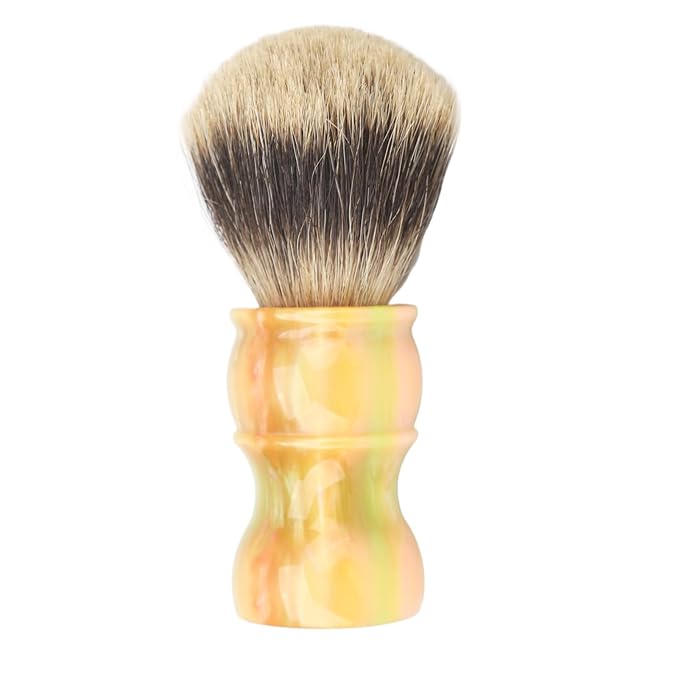 Synthetic Shaving Brush, Barber Beard Shaving Brush with Premium Resin Handle, Soft Synthetic Facial Hair Cleaning Brush for Home and Salon Use