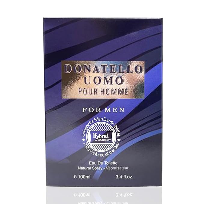 Hybrid & Company Donatello Uomo for Men Eau De Toilette Natural Spray Masculine Scent, 3.4 Fl Oz
