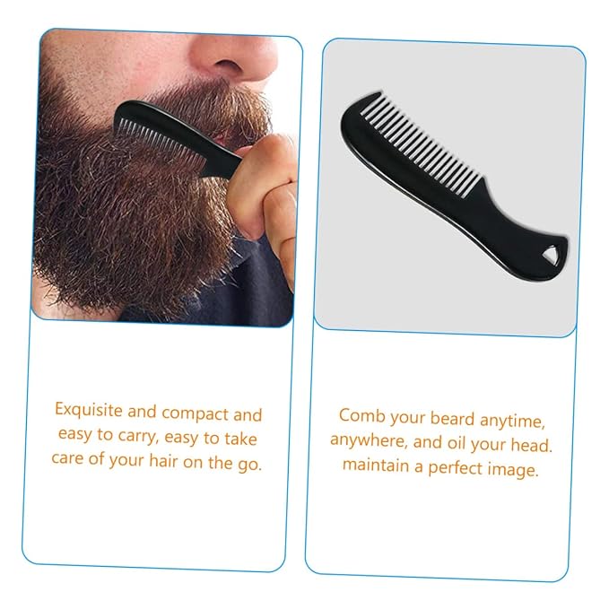 4sets Men's Hair Comb Pocket-sized Beard Comb Brush Styling Tool Portable Grooming 10pcs*4