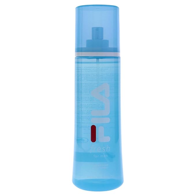 FILA Fresh for Men - Cool, Clean, Refreshing, Legendary - A Modern Classic Fragrance For Men - Extra Strength, Long Lasting Scent Payoff - Trendy, Streamlined, Portable Blue Bottle Design - 8.4 Oz
