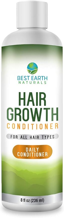 Best Earth Naturals Hair Growth Conditioner For Support of Healthy Hair Growth, Hair loss, Slow Growing and Thinning Hair for Men and Women 8 Ounces