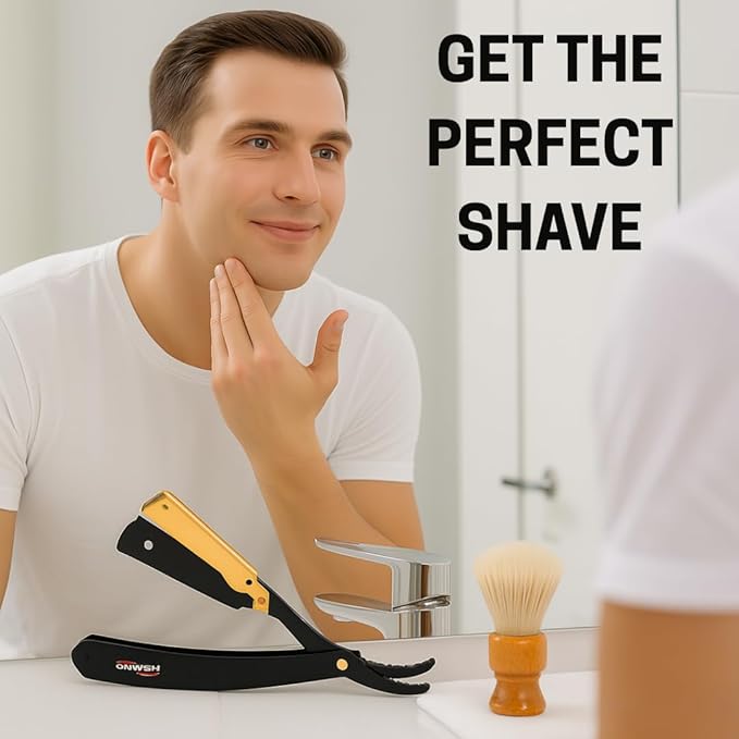 OMWAH - Professional Barber Straight Edge Razor (Swing Lock)