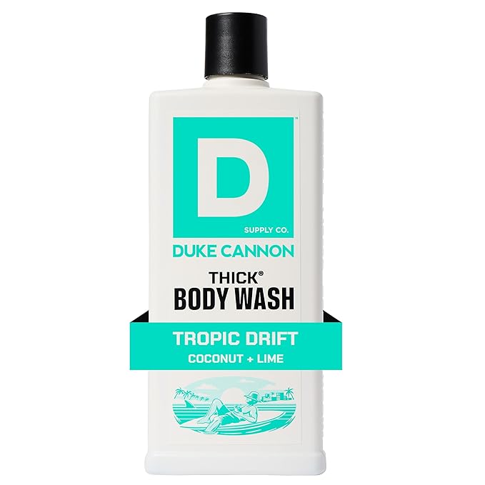 Duke Cannon THICK® Body Wash for Men – Tropic Drift, 18 oz – High-Viscosity, Moisturizing Shower Gel with Bold, Long-Lasting Scent