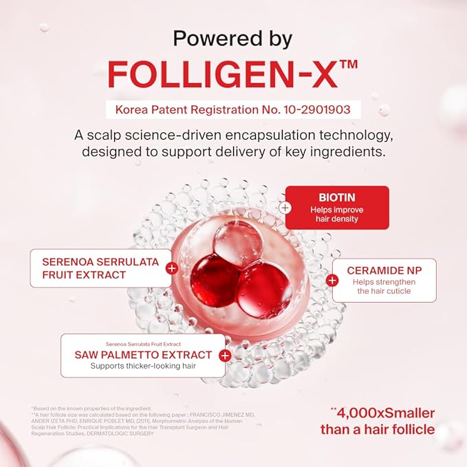 DR.FORHAIR Folligen Thickening Shampoo 16.9 oz | Biotin, Salicylic Acid & Rosemary | Volumizing Formula for Fuller-Looking Hair