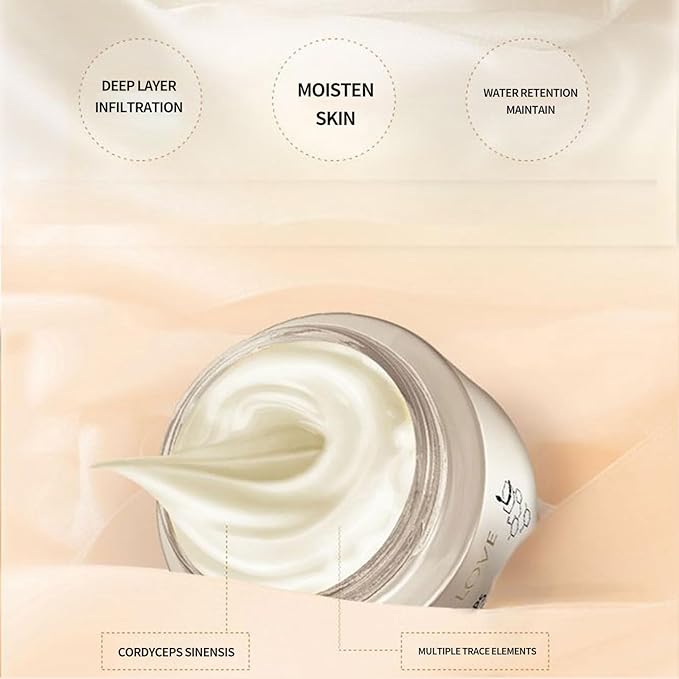 BLUE LOVE Cordyceps Hydrating Face Cream - Anti-Aging Moisturizer for Dry Skin, Deep Nourishment for Men & Women, All Skin Types, Non-Greasy Formula