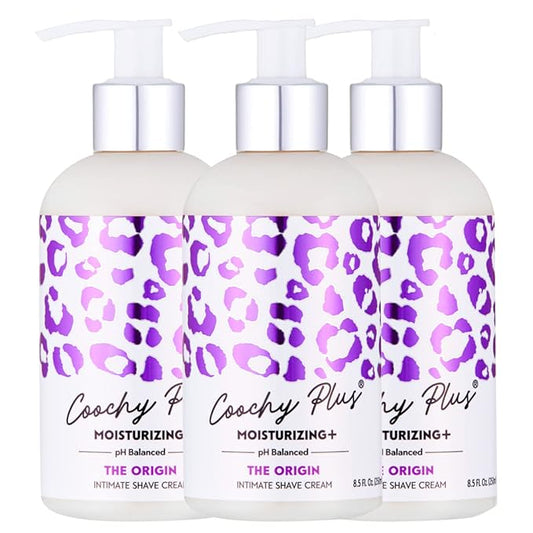 IntiMD Coochy Plus Intimate Shaving Cream Moisturizing Plus The Origin For Pubic, Bikini Line, Armpit - Rash-Free With Patent-Pending Formula - Prevents Razor Burns & Bumps, In-Grown Hair (Pack of 3)