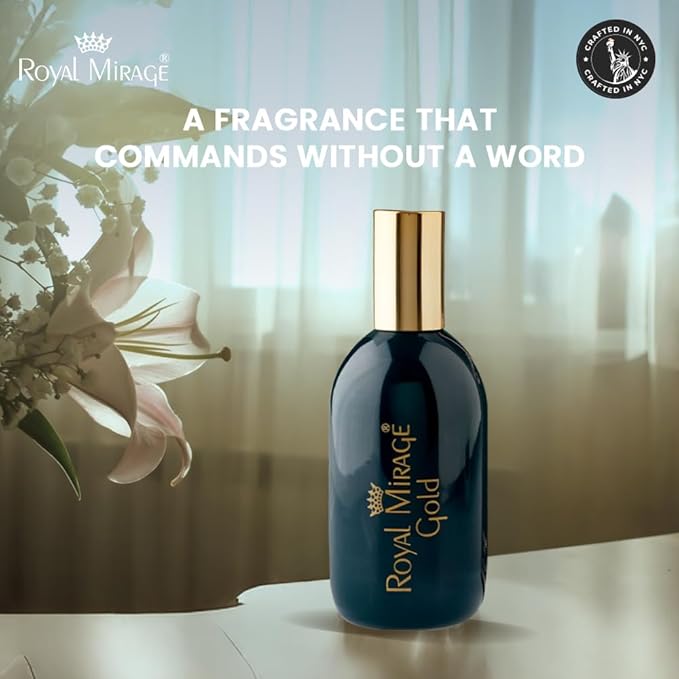 Royal Mirage Gold Eau de Cologne - Premium Citrus & Amber Fragrance Spray - 120ml (4 oz) Long-Lasting EDC - Authentic Heritage Scent