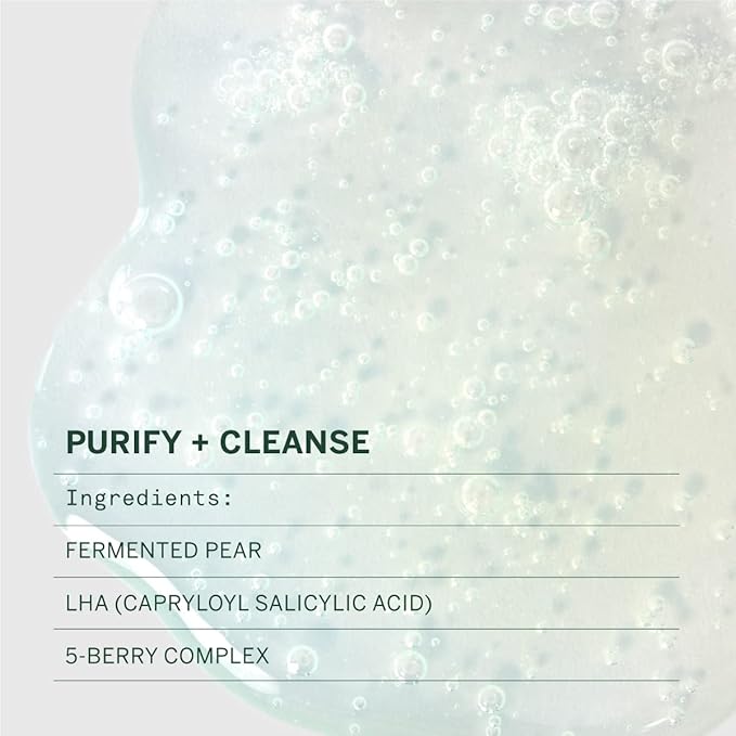 FACETORY Urban Calm Hydrating Face Wash for Women, Gentle Gel Facial Cleanser with Fermented Pear & LHA, Sensitive Skin Face Wash & Daily Makeup Remover for Oily, Dry & Combination Skin - 4 Fl Oz