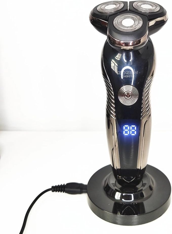 Universal Electric Shaver Charging Stand - Level Round Shape, Deep Design, Wide and Beautiful - Men's Shaver Charger Base in Black