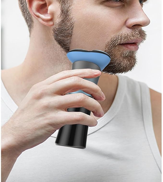 Electric Razor for Men, 4D Rotary Shaver, Wet/Dry Cordless Rechargeable Waterproof