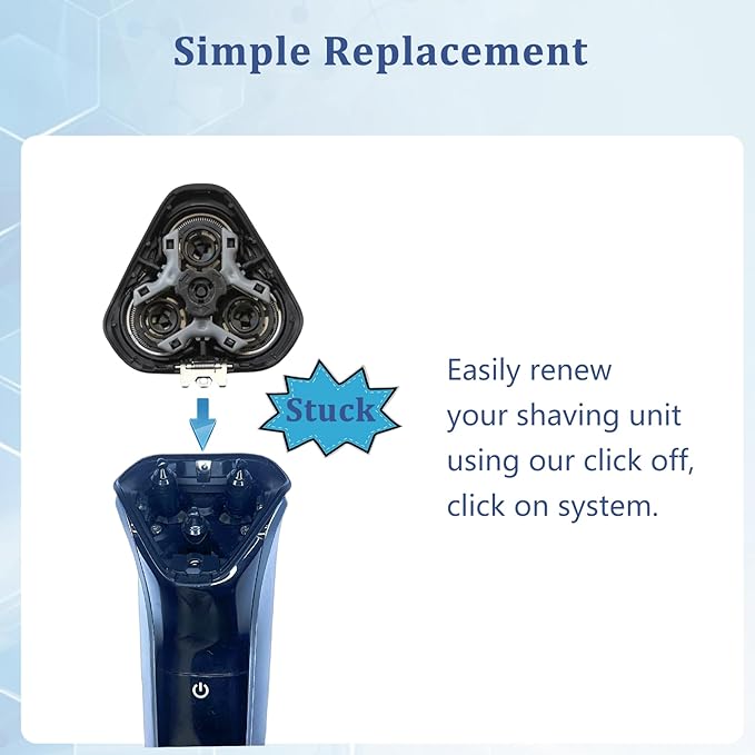 S3000 Replacement Head Holder Compatible with Philips Norelco Aquatec Shavers,Razor Blades for S3000 Series S3206 S4303.