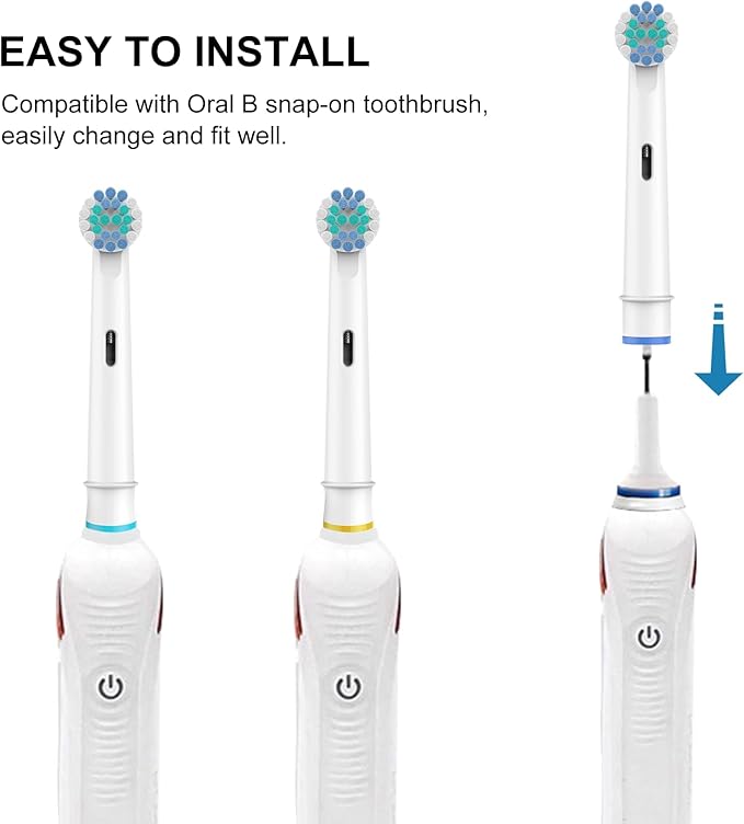 SetSail Toothbrush Heads for Oral B, 8 Pack Professional Electric Toothbrush Replacement Heads Medium Soft Dupont Bristles Replacement Toothbrush Heads Precision Clean Brush Heads Refills