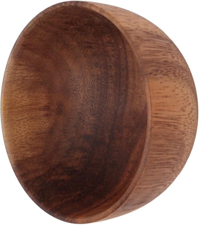 Wooden Shaving Soap Bowl, Large Capacity Acacia Wood Shave Cream Cup for Men, Portable Foaming Shaving Soap Container with for Home Barber Shop Use