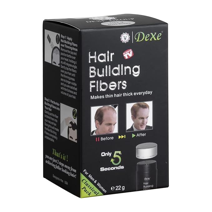 Hair Building Fibers (Light Brown) - Hair Thickener for Fine Hair for Women & Men