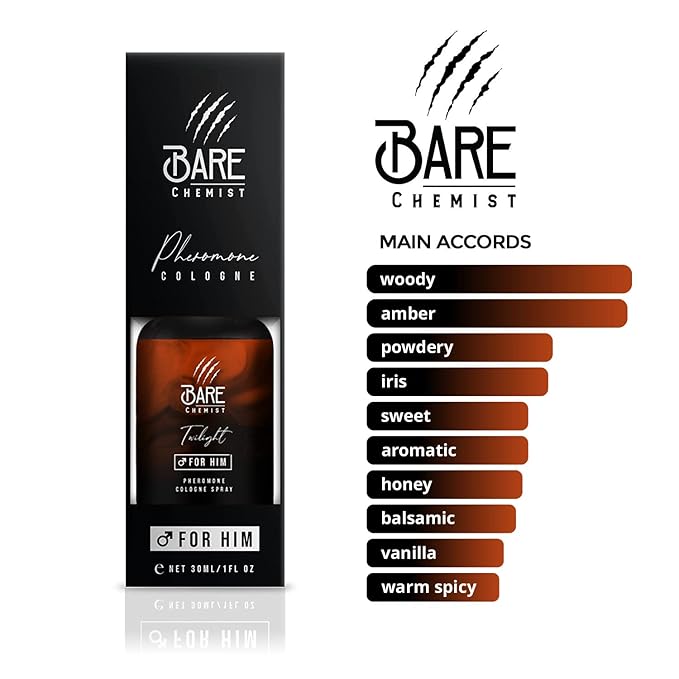 Twilight Pheromone Cologne for Him - [Long Lasting Formula] Pheromone Perfume Oil Spray for Men 1oz. - Lavender, Iris, Leather