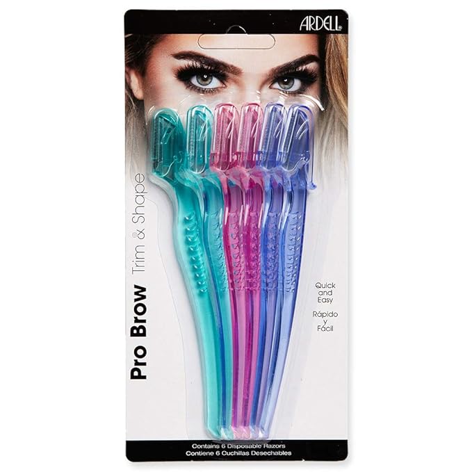 Ardell Pro Brow for Trim & Shape – Eyebrow Razor, Trimmer, and Shaper with Cover, Face Razor for Women, Dermaplane Razor, 1 Pack