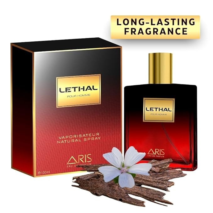 ARIS Lethal Eau de Parfum – Long-Lasting Woody and Musk Fragrance for Men – 100mL Perfume Spray with Bonus 15mL Perfume Sample (Randomly Selected)