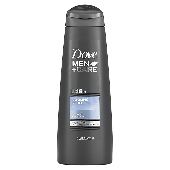 Dove Men + Care Fortifying Shampoo - Cooling Relief - With Icy Menthol - Net Wt. 12 FL OZ (355 mL) Per Bottle - One (1) Bottle
