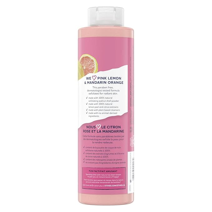 St. Ives Body Wash Pink Lemon and Mandarin Orange 22 Ounce (Pack of 2)