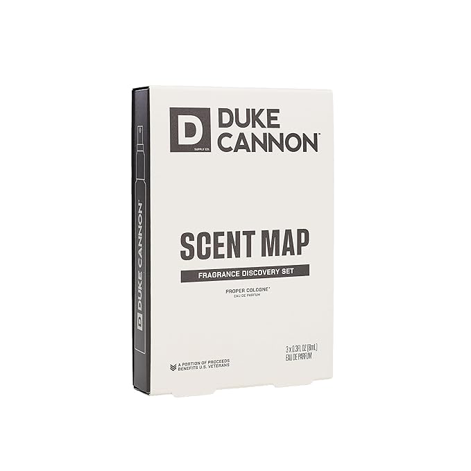 Duke Cannon Proper Cologne Sampler for Men, 3-pack – Sawtooth, Seawolf, Palomino, 1.7 fl oz