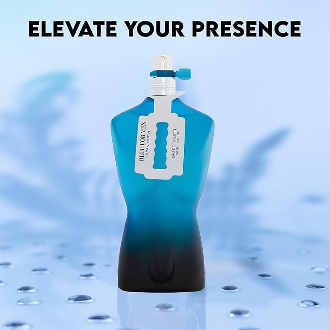 Men's Cologne Gift Set Include Valentine Milano,Valentine,Choco Musk & Blue for Men Ultra - 3.4 Fl Oz Each | Vanilla Bourbon, Leather & Amber Floral Fragrance | Luxury Eau de Toilette Quartet