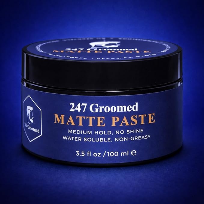 Matte Pomade For Men and Women | All-Day Medium Hold, Low Shine Finish For All Hair Types | Thickening Paste Adds Volume & Texture | Beeswax Based