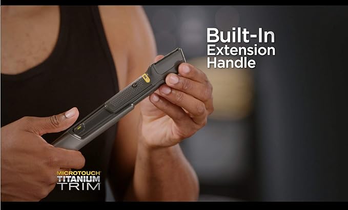 Microtouch Titanium Trim, Lighted Hair Cutting Tool and Body Groomer