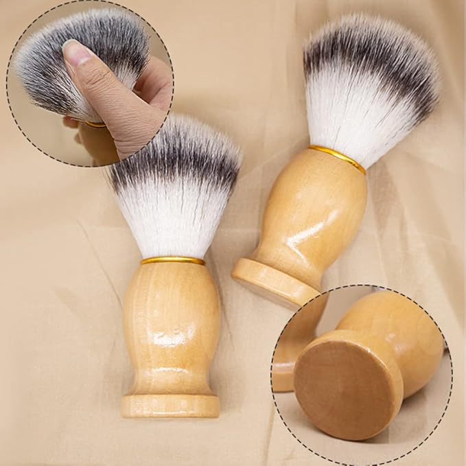 Shaving Brushes for Men – 3 Pack Vegan Shaving Brush Set with Soft Synthetic Bristles for Gentle Face Cleaning,ideal for Travel & Daily Use, Gift for Father's Day, Birthdays, and Christmas